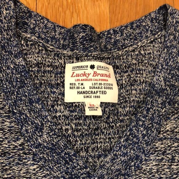 Lucky Brand V-Neck Sweater Size Xlarge. - Picture 3 of 7